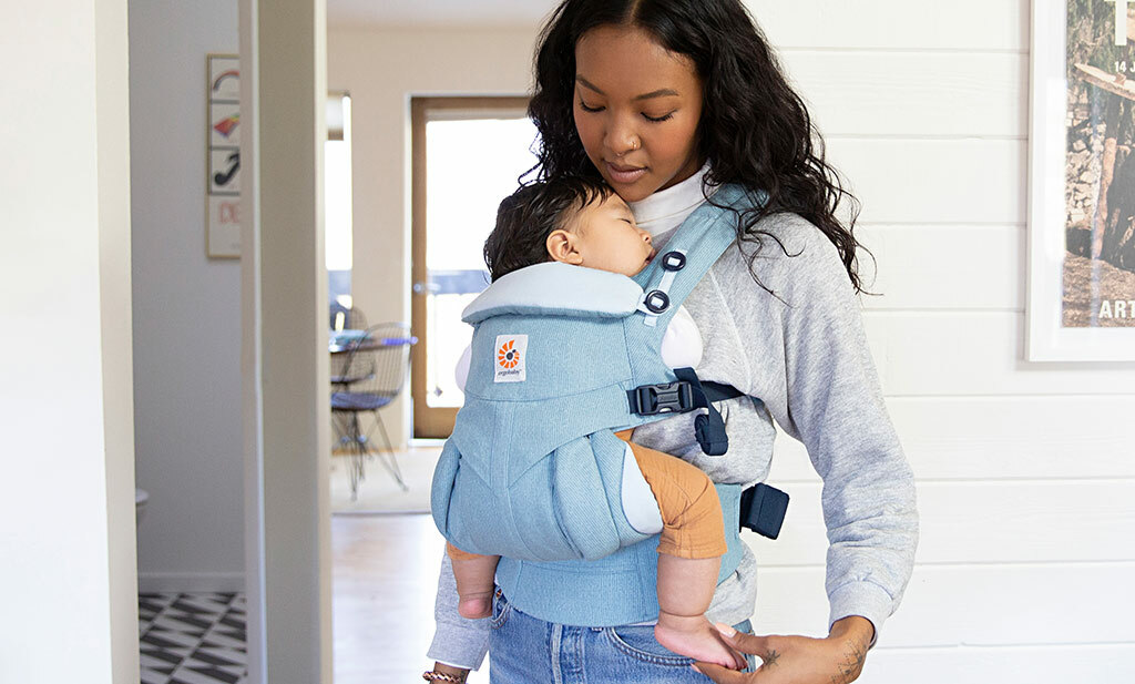 Baby sleep in baby carrier