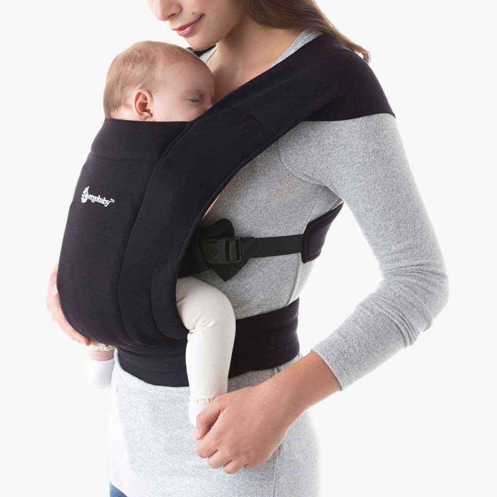 Ergobaby Embrace Newborn Carrier – Soft Knit: Pure Black