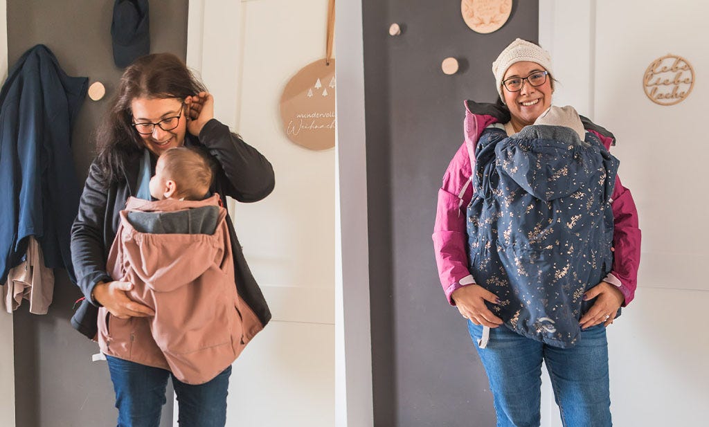 Converting your existing winter coat into a babywearing coat